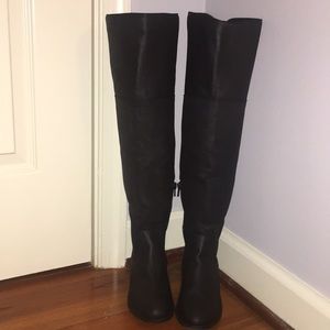 Black knee high boots